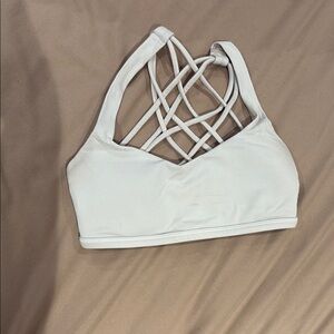 Lululemon White Strappy Sports Bra